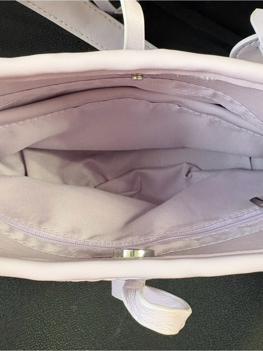 NWOT! Bottega Veneta Inspired Woven Vegan Leather Bag, LILAC - Picture 4 of 10